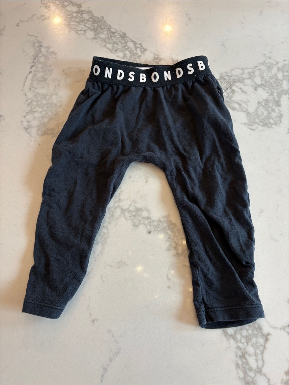 Bonds Black Kids Logo Elastic-Waist Leggings